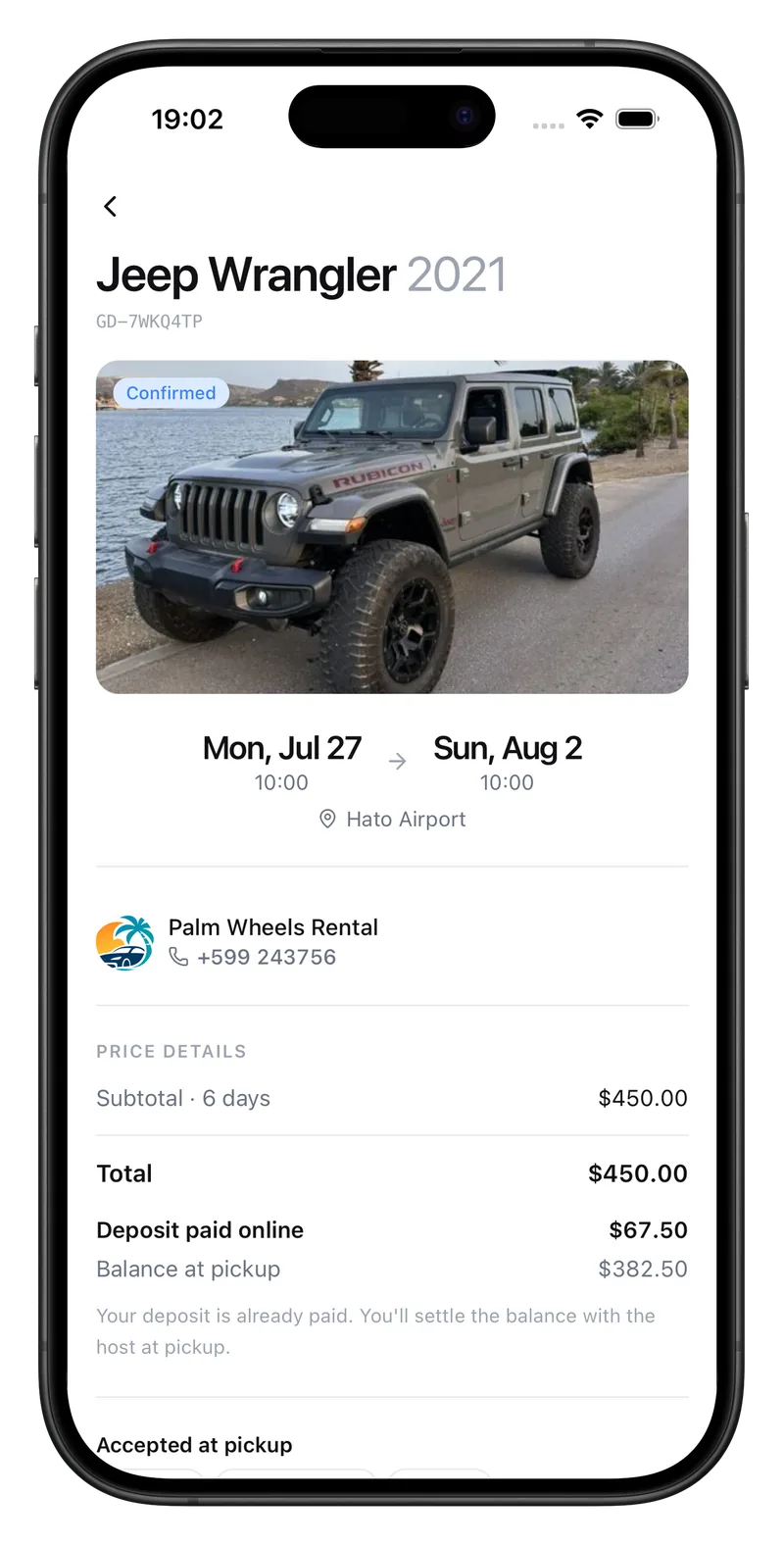 The GoDushi app on an iPhone